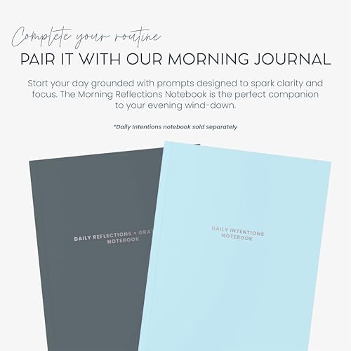 Evening Reflections & Gratitude Journal - Daily Mindfulness & Self-Care Notebook, A5 Lay-Flat Binding, Vegan Leatherette Cover, Bedtime Companion for Positive Intentions - Image 7