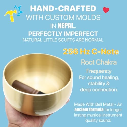 ZENPROSPERA Tibetan Singing Bowl Set – 6-Inch Sound Bowl for Meditation, Relaxation & Stress Relief | The ZenProspera Bowl - Lotus Edition - With Mallet, Gift Box, & Cushion - Image 6
