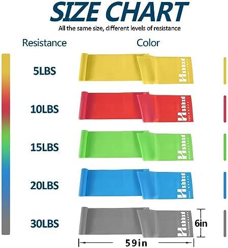 Resistance Bands for Working Out, Physical Therapy Bands, Latex Free Elastic and Exercise Bands Set for Stretching, Suitable for Rehab, Yoga, Pilates, Gym, Home Exercise - Image 4