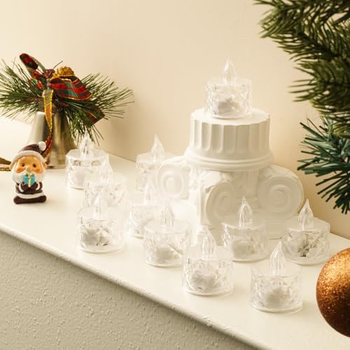 12 Pack Flameless LED Tea Lights Candles Battery Operated, Safe Flickering Lights for Yoga/Home/Wedding Decor, Holiday Gifts & Romantic Ambiance Decorate (1.5" 1.9") - Image 5