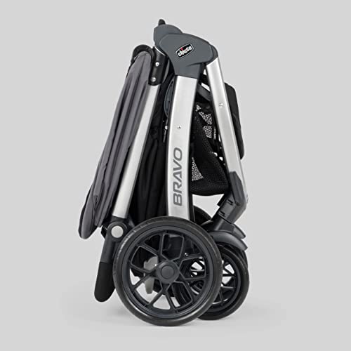 Chicco Bravo 3-in-1 Trio Travel System, Bravo Quick-Fold Stroller with KeyFit 30 Infant Car Seat and Base, Car Seat and Stroller Combo | Camden/Black - Image 4