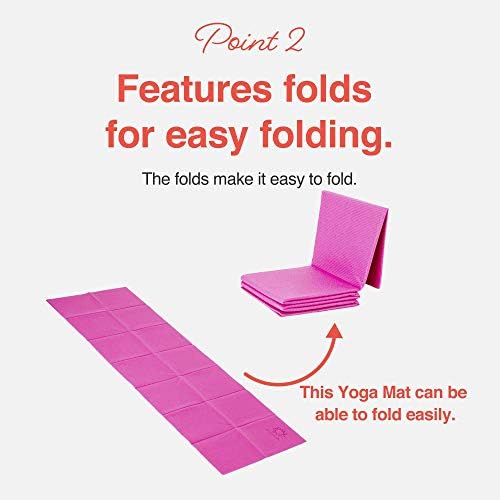 Folding Yoga Travel Pilates Mat Foldable Easy to Carry to Class Beach Park Tear resistant Travel Picnics 4mm Thick 9 Colors - Image 3