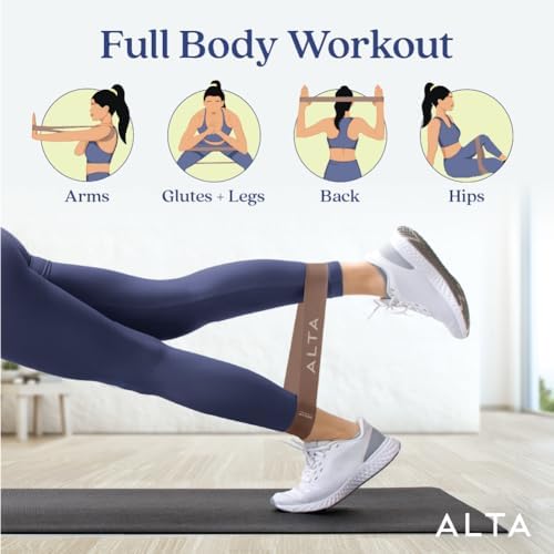 ALTA Mini Loop Bands for Exercise - Premium Durable Latex - Small Resistance Bands for Women, Booty Bands for Working Out, Leg Stretch Loops for Physical Therapy, Pilates Exercise Mini Bands Set - Image 3