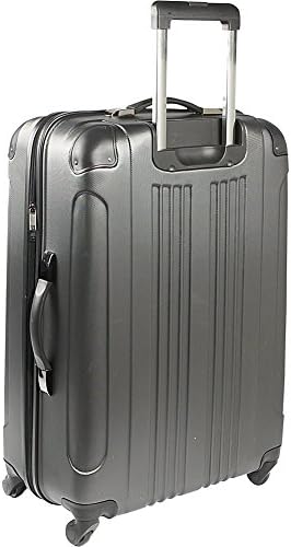 Kenneth Cole REACTION Out of Bounds Lightweight Hardshell 4-Wheel Spinner Luggage, Charcoal, 28-Inch Checked - Image 4