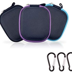 3Pcs Portable Essential Oil Carrying Case Mini Travel Size Essential Oils Storage Bag Organizer Hard Shell Case Holds 6 Bottles(Can hold 1ML 2ML 3ML 5ML Roller Bottle)-Great for Travel