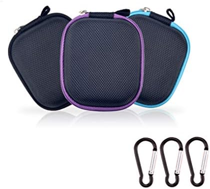 3Pcs Portable Essential Oil Carrying Case Mini Travel Size Essential Oils Storage Bag Organizer Hard Shell Case Holds 6 Bottles(Can hold 1ML 2ML 3ML 5ML Roller Bottle)-Great for Travel