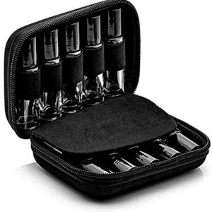 Essential Oil Carrying Case Holds 10 Bottles (5/10/15ml), Hard Shell Roller Bottles Storage Bag, Travel Portable Essential Oils Bottles Organizer