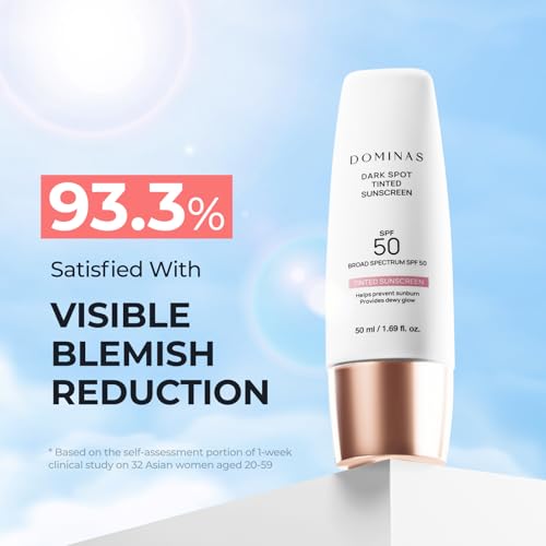 SPF 50 DOMINAS Tinted Sunscreen Moisturizer (1.7fl oz) - Tone Correction, Korean Skin Care, Broad-Spectrum UV Defense Sunblock, Water-in-Oil Formula for Lightweight, Panthenol, Sun Cream - Image 5