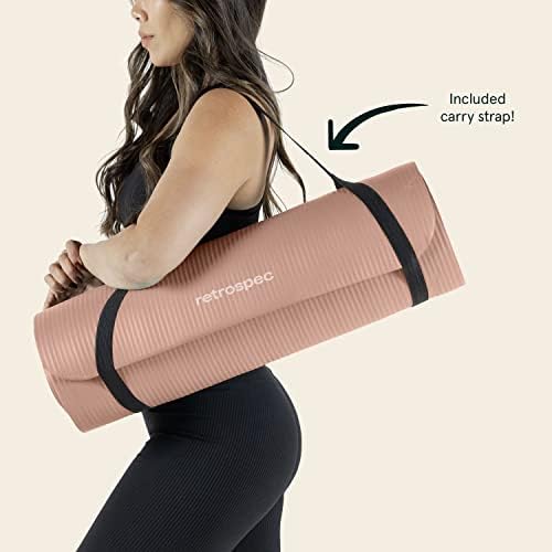 Retrospec Solana Yoga Mat 1/2" Thick w/Nylon Strap for Men & Women - Non Slip Exercise Mat for Yoga, Pilates, Stretching, Floor & Fitness Workouts - Image 7