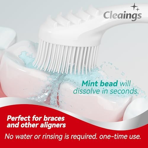 cleaings® Mini Brushes-Disposable Toothbrushes with Toothpaste and Pick for Work or Travel, 24 Count (Mint Flavor（Pack of 1）) - Image 5