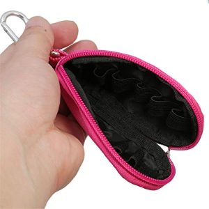 Portable Small Essential Oils Keychain Pouch Kit for 5/10/15ml Carrying Travel Bag for Oil Bottles (without bottle), Rose Red