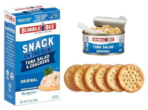 Bumble Bee Snack On The Run Original Tuna Salad with Crackers Kit (Pack of 3) - Ready to Eat Protein Snack Pack - 8g Protein per Box - Wild Caught MSC Certified Tuna - Image 4