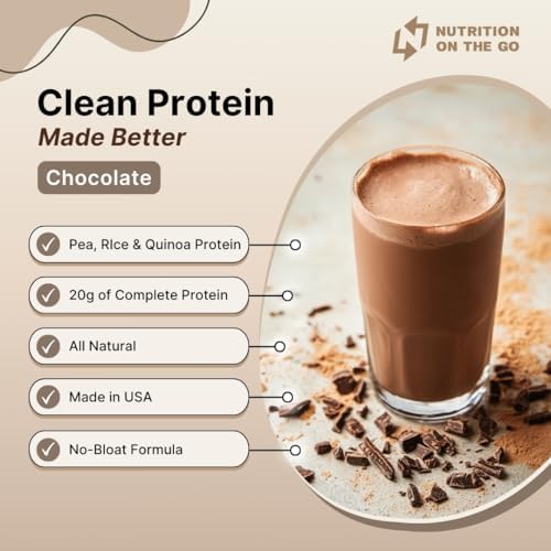 Travel Vegan Protein Powder Packets – Single-Serve Plant-Based Protein + Creatine – 20g Protein + 5g Creatine – All-Natural, Gluten-Free, No Artificial – Chocolate – (15-Pack) - Image 7