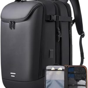 Travel Carry on Backpack 50L Expandable Flight Approved Backpacks 17.3 inch Laptop and USB Charging Port bags Water Resistant Business Back Pack for Women & Men