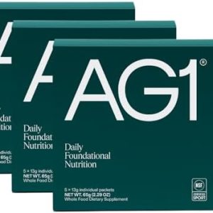 AG1 Athletic Greens Greens Powder Supplement, Improve Gut Health, Multivitamin, Probiotic, Gluten Free, Vegan and Keto Friendly, 75 Vitamins (Travel Packs, 15 Count) - Classic Formula