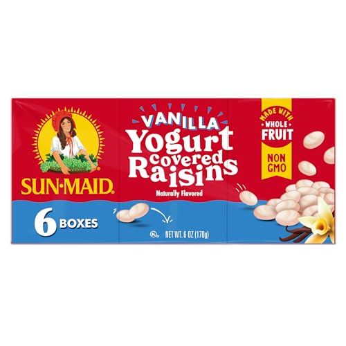 Sun-Maid Vanilla Yogurt Coated Raisins - (6 Pack) 1 oz Snack-Size Box - Yogurt Covered Dried Fruit for Lunches and Back To School Snacks - Image 10