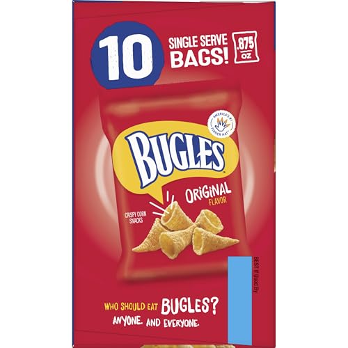 Bugles Original Crispy Corn Snacks, Snack Bags Multipack, 10 Ct, 8.75 oz - Image 5