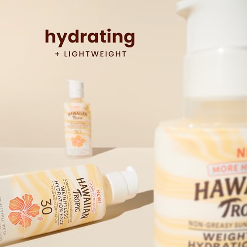 Hawaiian Tropic Weightless Hydration Lotion Sunscreen for Face SPF 30, 1.7oz | Travel Size Sunscreen Lotion, Beach Essentials, Sun Protection, Travel Sunblock Face, Summer Essentials, 1.7 fl oz - Image 2