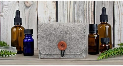 Auony Essential Oil Carrying Case for 6 Bottles, 5ML / 10ML / 15ML Essential Oils Travel Organizer Storage Pouch Bag - Image 7
