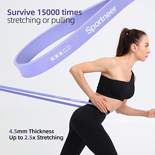 Resistance Bands Workout Set: 5 Levels Pull Up Assist Bands 5-130lb with Handles & Door Anchor - Image 6