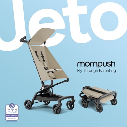 Mompush Jeto Lightweight Travel Stroller – 9.8 lbs Ultra-Compact, One-Hand Fold, Airplane Cabin Approved, All-Terrain Wheels, Smooth Ride for Toddlers, Perfect for Travel & Daily Use - Image 2