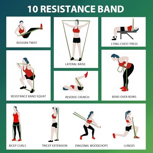 LEEKEY Resistance Bands, Exercise Bands with Handles,Pull Up Assist Bands - Bands for Working Out,Band for Men and Women Fitness Training, Physical Therapy,Home Workouts - Image 6