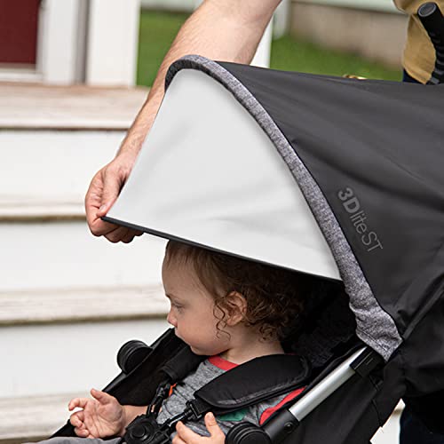 Summer Infant 3Dlite ST Convenience Stroller, Black & Gray - Lightweight Stroller with Steel Frame, Large Seat Area, Multi-Position Recline, Storage Basket - for Travel and More - Image 8