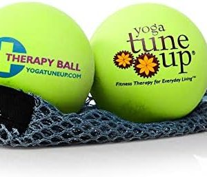 YOGA TUNE UP® Therapy Balls in Tote by Tune Up Fitness - Massage Balls for Trigger Point, Pressure Point & Myofascial Release - Use as Single or Peanut Ball for Pain Relief & Relaxation (Apple Green)
