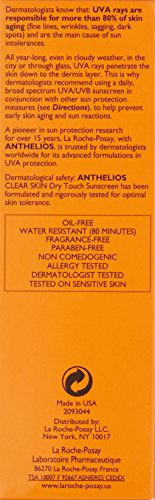 La Roche-Posay Anthelios Clear Skin Sunscreen Dry Touch SPF 60, Oil Free Sunscreen For Face, Oil Absorbing, Broad Spectrum SPF + Antioxidants, Non-Greasy, Oxybenzone Free, Travel Size - Image 9