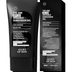 Allies of Skin Daily Face Sunscreen SPF 50 | Zero White Cast Lightweight Gel Formula | Dermatologist Tested Under Makeup Primer| Water-Resistant & PA++++ Broad Spectrum UVA/UVB (1.7 oz)