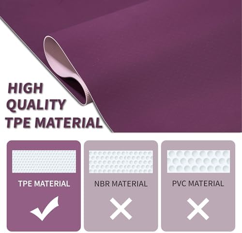 FLEXISPOT Yoga Mat, Exercise Yoga Mat with Non-Slip Design, Professional TPE Exericise Mat, Multi-Purpose Workout Mat for Women, Pilates Fitness and Floor Exercises. - Image 5