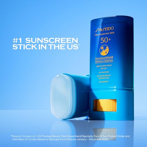 Shiseido Clear Sunscreen Stick SPF 50+ - Invisible Broad-Spectrum Face Sunscreen - Wear Under & Over Makeup - Lightweight Formula - All Skin Types - Image 2