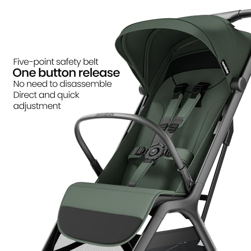 MAMA & BABY Packa Compact Travel Stroller – Lightweight, One-Hand Auto Folding, Portable & Lie-Flat Baby Stroller, Newborns and Toddlers Stroller with UPF 50+ Canopy & Mesh Ventilation - Image 6