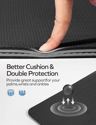 Ewedoos Eco Friendly Yoga Mat Thick TPE Yoga Mat Non Slip Yoga Mats Anti-tear Exercise Workout Mat for Women Men Kids Yoga, Pilates and Fitness - Image 5