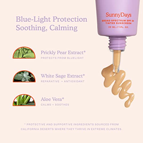 Tower 28 Beauty SunnyDays SPF 30 Tinted Mineral Sunscreen - For Sensitive Skin - 2-in-1 Facial Broad Spectrum UVA/UVB Protection + Foundation - Shade 15 MELROSE - Light with Warm Undertones, 1 Fl Oz - Image 4