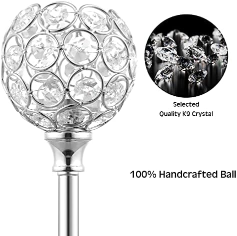 6 Pcs Crystal Candle Holder 3 Sizes Candle Holders for Wedding Table Centerpiece, Table Decor, Candlestick Holder for Fireplace Candelabra, Home Living Room Decor - Image 3