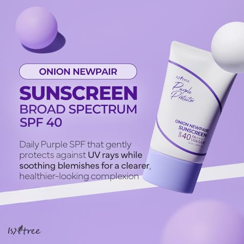 ISNTREE Onion Newpair Sunscreen 50ml, 1.69 fl.oz | SPF 40 | Korean Skincare | Hydrating Sun Protector | Evens Skin Tone | Purple Sunscreen | Broad Spectrum - Image 2