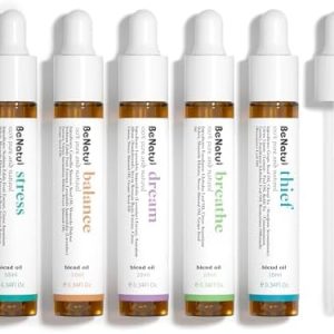 Essential Oils Blend Set, Relaxation Fragrance Gift for Women and Men, Natural Aromatherapy Kit for Diffuser, Home, Body Topical Massage (Dream, Breathe, Balance, Stress, Thief)