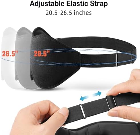 LitBear Sleep Mask for Side Sleeper Women Men, Eye Mask for Sleeping Light Blocking, 3D Contoured Cup Sleeping Mask, Soft Breathable Sleep Eye Mask with Adjustable Elastic Strap for Flight Nap - Image 6