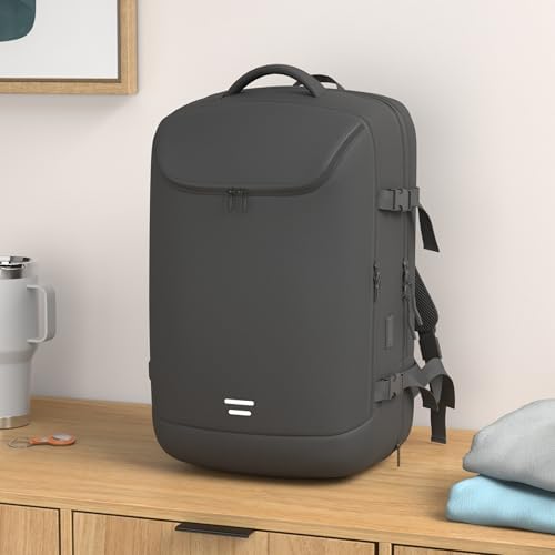 Travel Carry on Backpack 50L Expandable Flight Approved Backpacks 17.3 inch Laptop and USB Charging Port bags Water Resistant Business Back Pack for Women & Men - Image 2