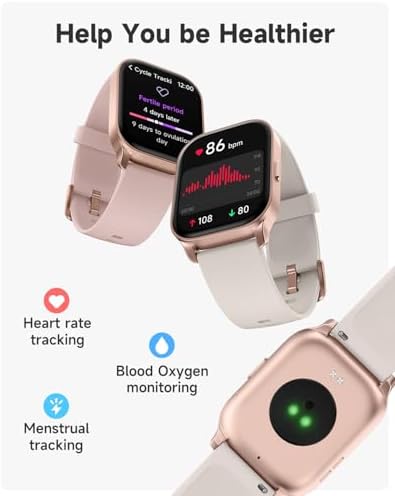Smart Watch for Women, Smartwatch Compatible Android and iOS Phone, Answer/Make Calls, Fitness Tracker Watch, Heart Rate/Sleep Tracker/100 Sports/IP68 Waterproof, Ivory - Image 3