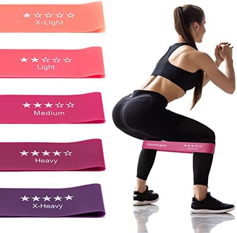 Resistance Bands for Working Out, Exercise Bands with 5 Resistance Levels Fit for Home Fitness, Strength Training, Natural Latex Resistance Band Include Instruction Guide and Carry Bag - Image 2