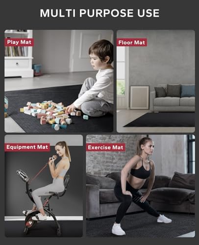 HAPBEAR Extra Large Exercise Mat-7'x5'/6'x8'/6'x9'/6'x10'/6'x12'x8mm(1/3 inch),Non-Slip, Ultra Durable, Thick Workout Mats for Home Gym Flooring Cardio, Yoga Mats for Fitness, High-Density Exercise Mat, Shoes-Friendly - Image 5