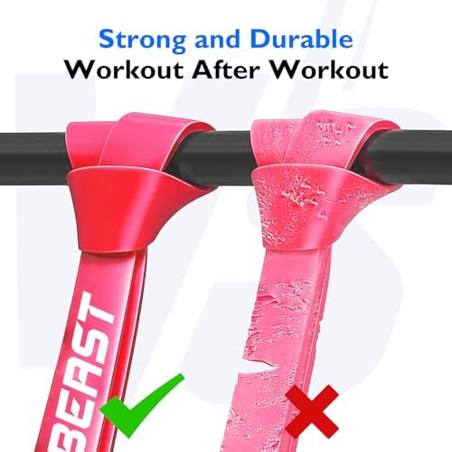 FitBeast Resistance Bands Set, 6 Different Levels, Pull Up Assist Bands for Strength Training, Crossfit, Powerlifting, Muscle Toning, Yoga, Mobility Exercises, Rehabilitation, Full-Body Workout - Image 5