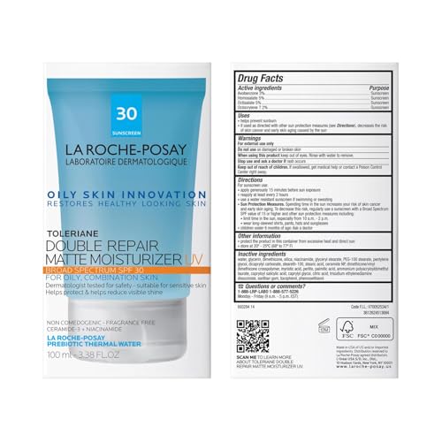 La Roche-Posay Toleriane Double Repair Matte Face Moisturizer, Daily Moisturizer For Oily Skin With Ceramide And Niacinamide For All Skin Tones, Oil Free, Non-Comedogenic, Available with SPF 30 - Image 11