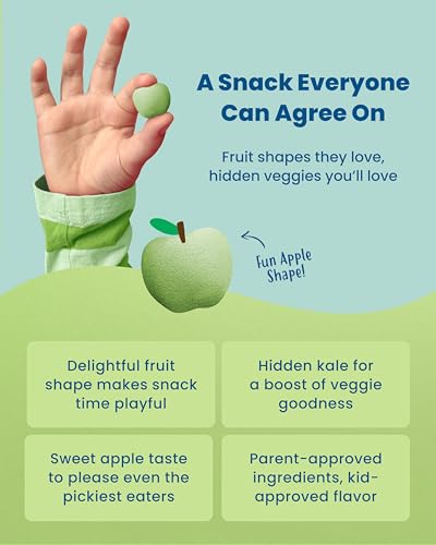 Amara Organic Fruit Bites Apple Kale - No Artificial Colors/Dyes, Added Sugar, Dairy-Free Fruit Snacks, Made with Organic Whole Foods, Healthy Fruit Snacks for Kids - 6 Pack - Image 3
