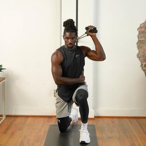 Kinetic Bands Space Saver Gym Resistance Bands Exercise Equipment for at Home Fitness Workout | Resistance Band Wall Anchor with 2 Rails, 2 Rail Cars - Image 7