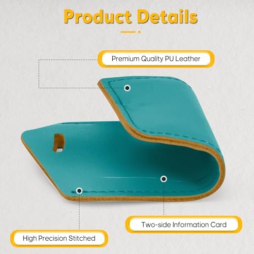 Travelambo Luggage Tags for Suitcases Faux Leather Privacy Protection 2 Pack Bag Tags Travel Accessories Essential, Bright Green - Image 4