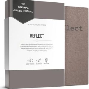 MindPanda Reflect Journal - The Ultimate Guided Journal with Daily Prompts For Gratitude, Mindfulness & Daily Reflection - Mood Tracker & Gratitude Log for Happiness & Self Care. Premium Non-Bleed