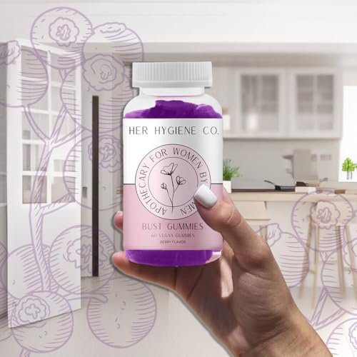 Her Hygiene Co. Chest Support Gummies for Women, Wellness & Confidence, Natural Herbal Blend, Multivitamin for Curves, Fitness Workout Supplement, Vegan & Non-GMO, Berry Flavor, 60 Count - Image 3